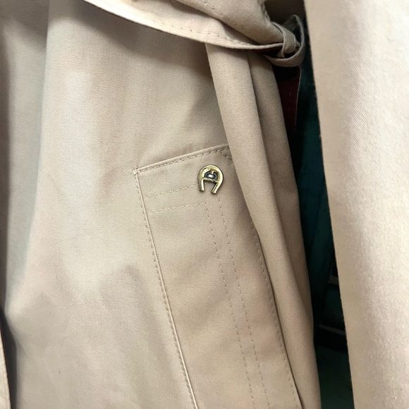 Vintsge aigner coat reversible long trench size 12 - Picture 3 of 7